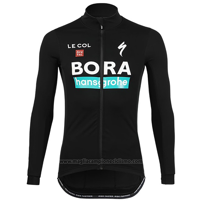 2022 Abbigliamento Ciclismo Bora-Hansgrone Nero Manica Lunga e Salopette